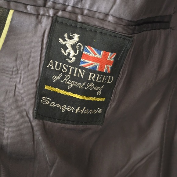 VTG Austin Reed Regent St Pinstripe Wool Blazer Sport Coat 42R Read Description - Picture 2 of 16